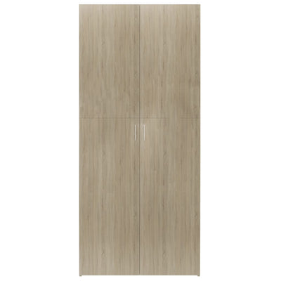 Dealsmate  Shoe Cabinet Sonoma Oak 80x35.5x180 cm Engineered Wood