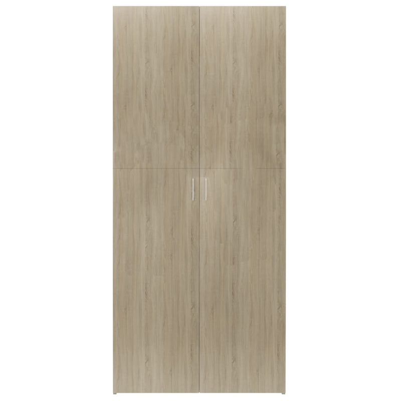 Dealsmate  Shoe Cabinet Sonoma Oak 80x35.5x180 cm Engineered Wood