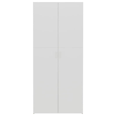 Dealsmate  Shoe Cabinet White and Sonoma Oak 80x35.5x180 cm Engineered Wood