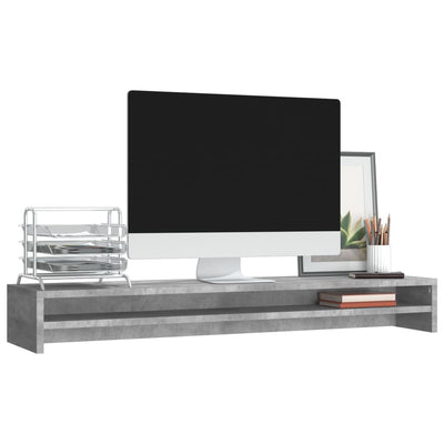 Dealsmate  Monitor Stand Concrete Grey 100x24x13 cm Engineered Wood