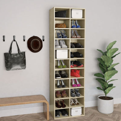 Dealsmate  Shoe Cabinet Sonoma Oak 54x34x183 cm Chipboard