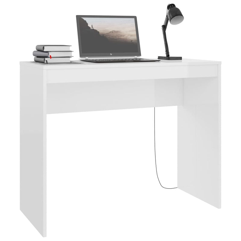Dealsmate  Desk High Gloss White 90x40x72 cm Engineered Wood