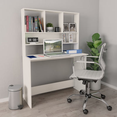 Dealsmate  Desk with Shelves White 110x45x157 cm Chipboard
