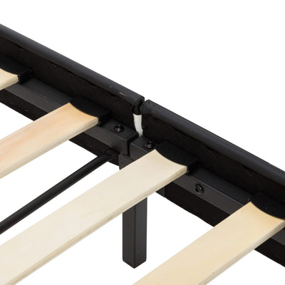 Dealsmate  Bed Frame White and Black Faux Leather 183x203 cm King