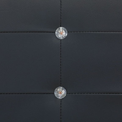 Dealsmate  Bed Frame Black Faux Leather 153x203 cm Queen