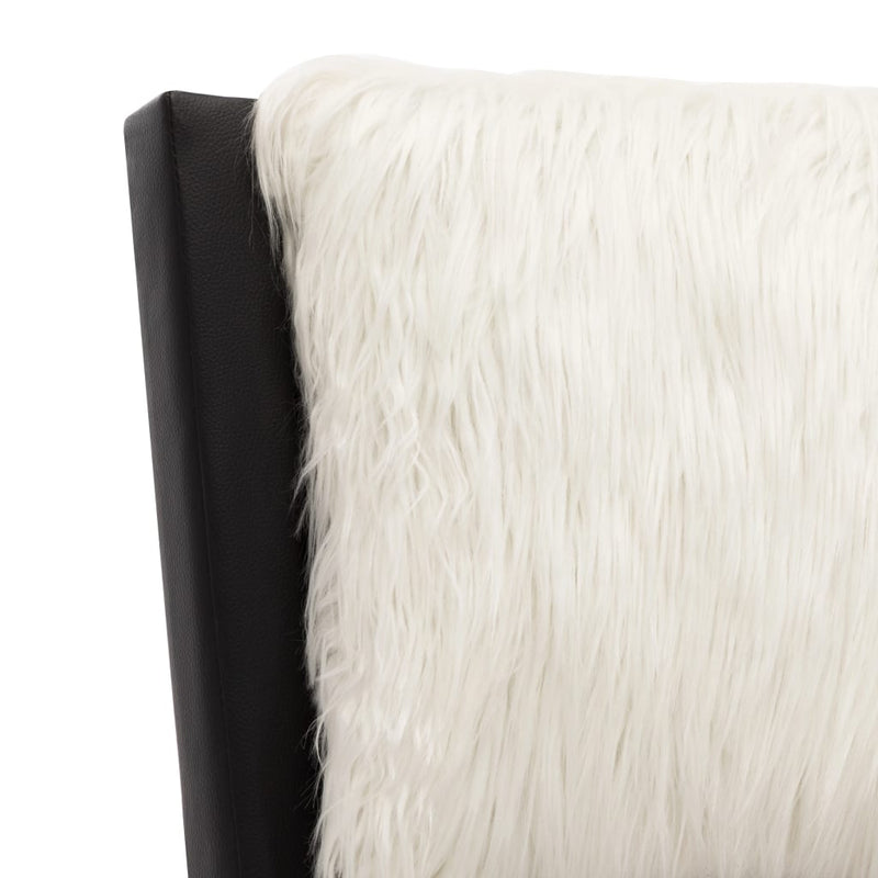 Dealsmate  Bed Frame Black and White Faux Leather 137x187 cm Double
