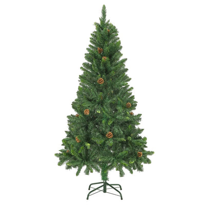 Dealsmate  Artificial Christmas Tree with Pine Cones Green 150 cm