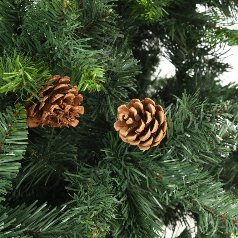 Dealsmate  Artificial Christmas Tree with Pine Cones Green 150 cm