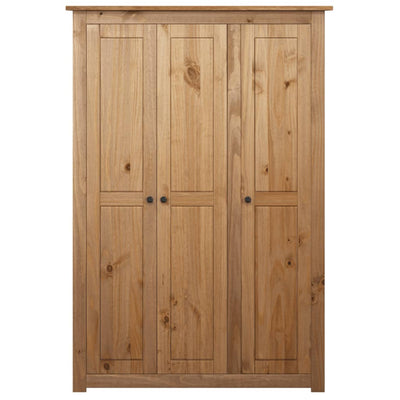 Dealsmate  3-Door Wardrobe 118x50x171.5 cm Pine Panama Range