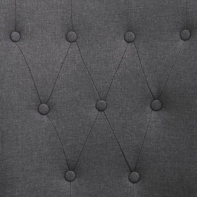 Dealsmate  Dining Chairs with Armrests 4 pcs Dark Grey Fabric