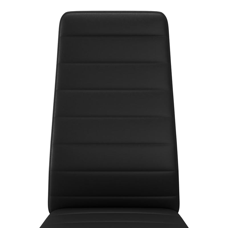 Dealsmate  Dining Chairs 6 pcs Black Faux Leather