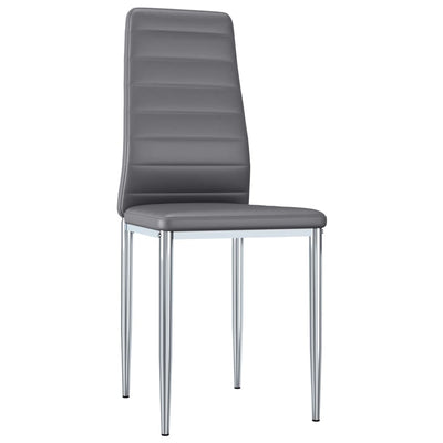 Dealsmate  Dining Chairs 6 pcs Grey Faux Leather
