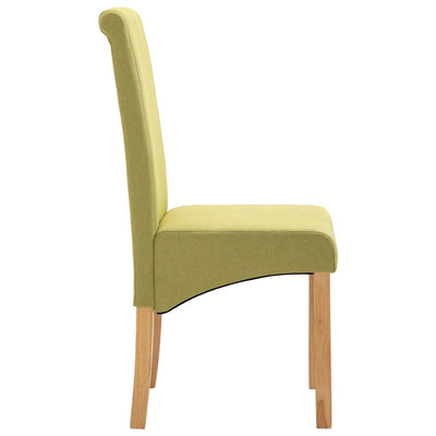 Dealsmate  Dining Chairs 6 pcs Green Fabric