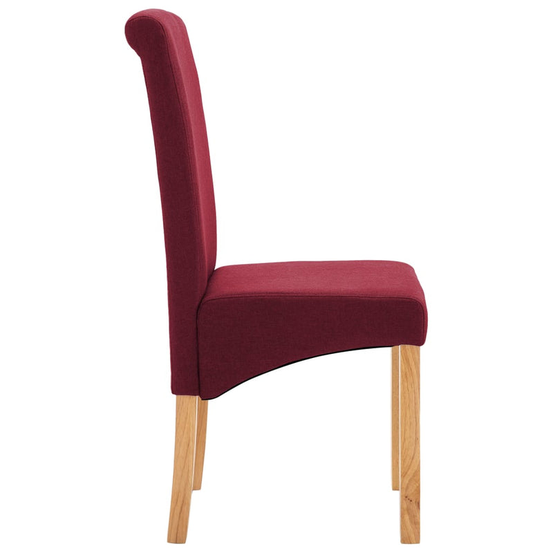 Dealsmate  Dining Chairs 6 pcs Red Fabric