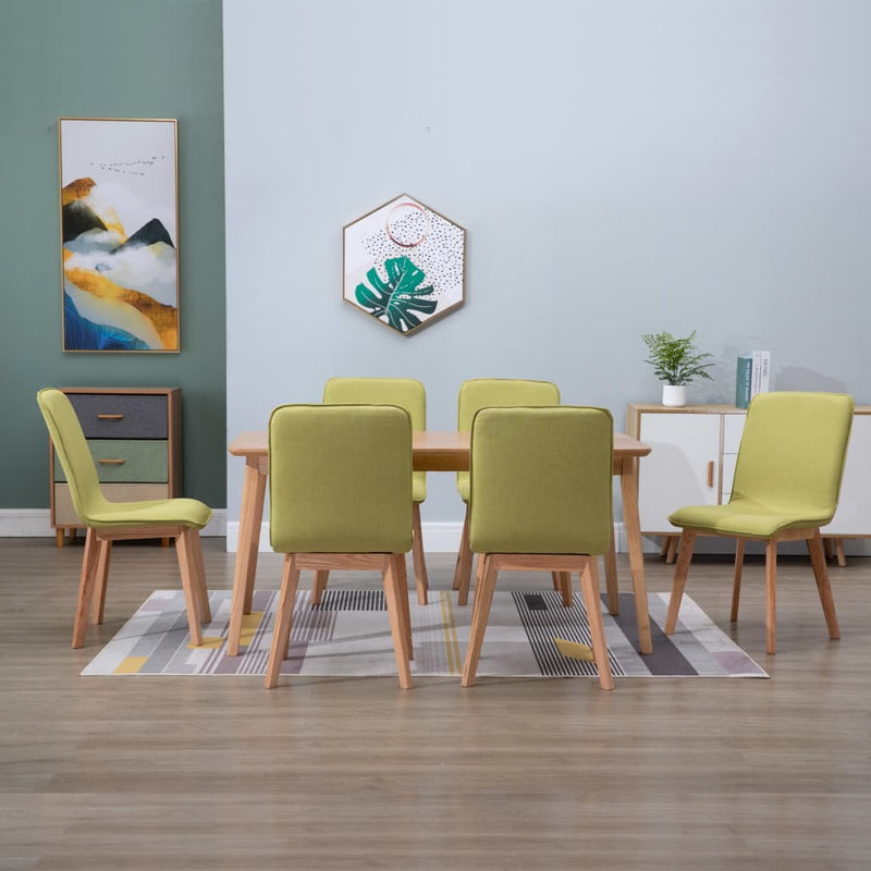 Dealsmate  Dining Chairs 6 pcs Green