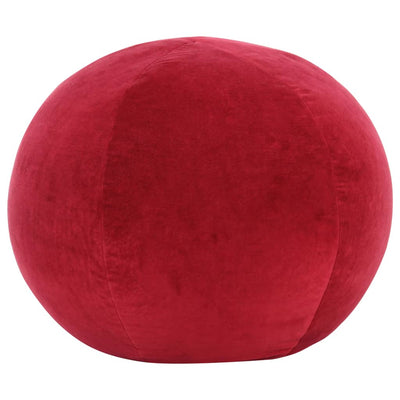 Dealsmate  Pouffe Cotton Velvet 50x35 cm Red