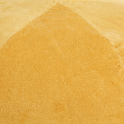 Dealsmate  Pouffe Cotton Velvet 50x35 cm Yellow
