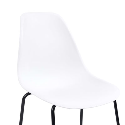Dealsmate  Bar Chairs 2 pcs White Plastic