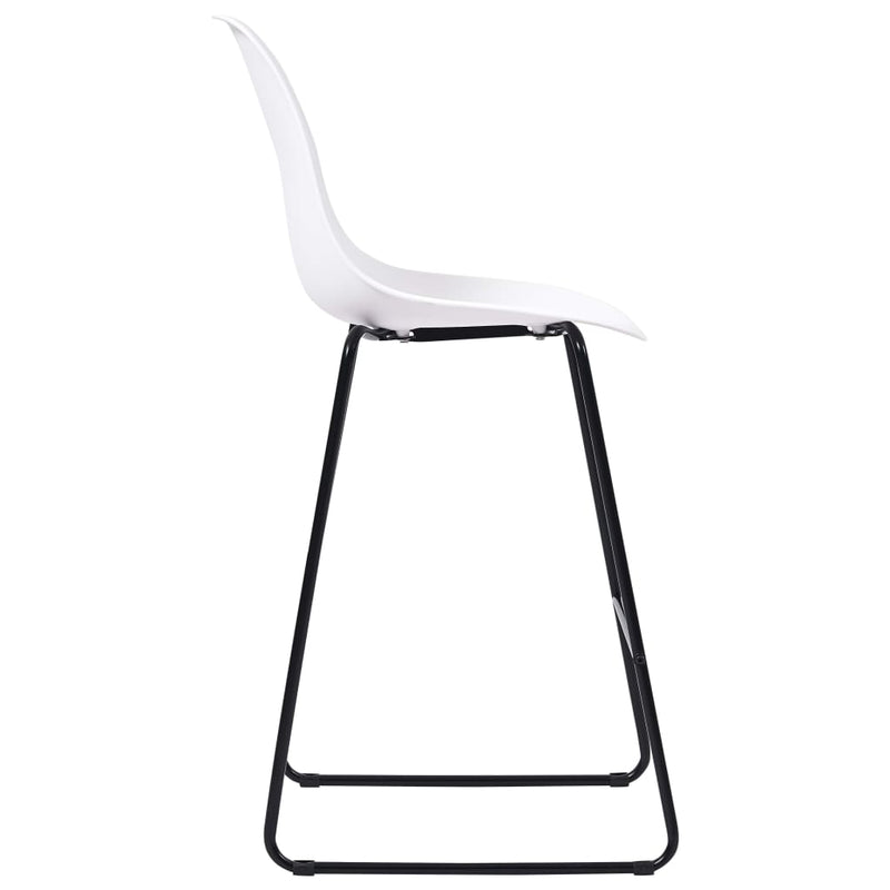 Dealsmate  Bar Chairs 4 pcs White Plastic