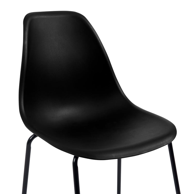 Dealsmate  Bar Chairs 2 pcs Black Plastic
