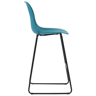 Dealsmate  Bar Chairs 2 pcs Turqoise Plastic
