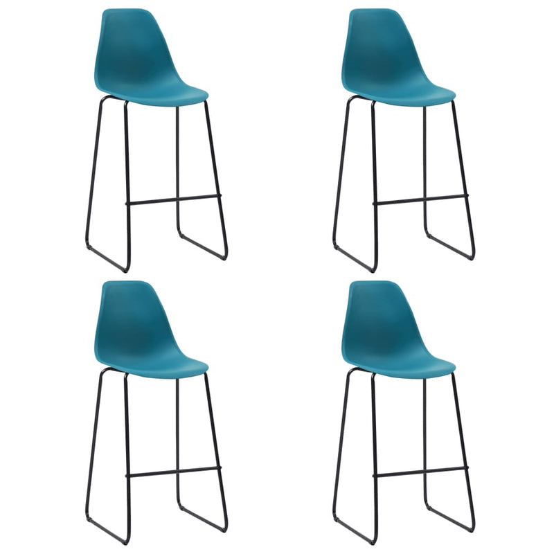 Dealsmate  Bar Chairs 4 pcs Turqoise Plastic
