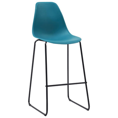 Dealsmate  Bar Chairs 4 pcs Turqoise Plastic