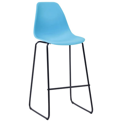 Dealsmate  Bar Chairs 4 pcs Blue Plastic