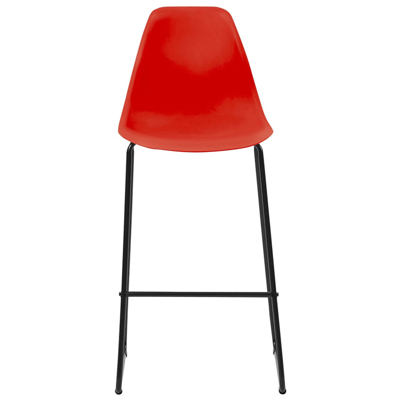 Dealsmate  Bar Chairs 2 pcs Red Plastic