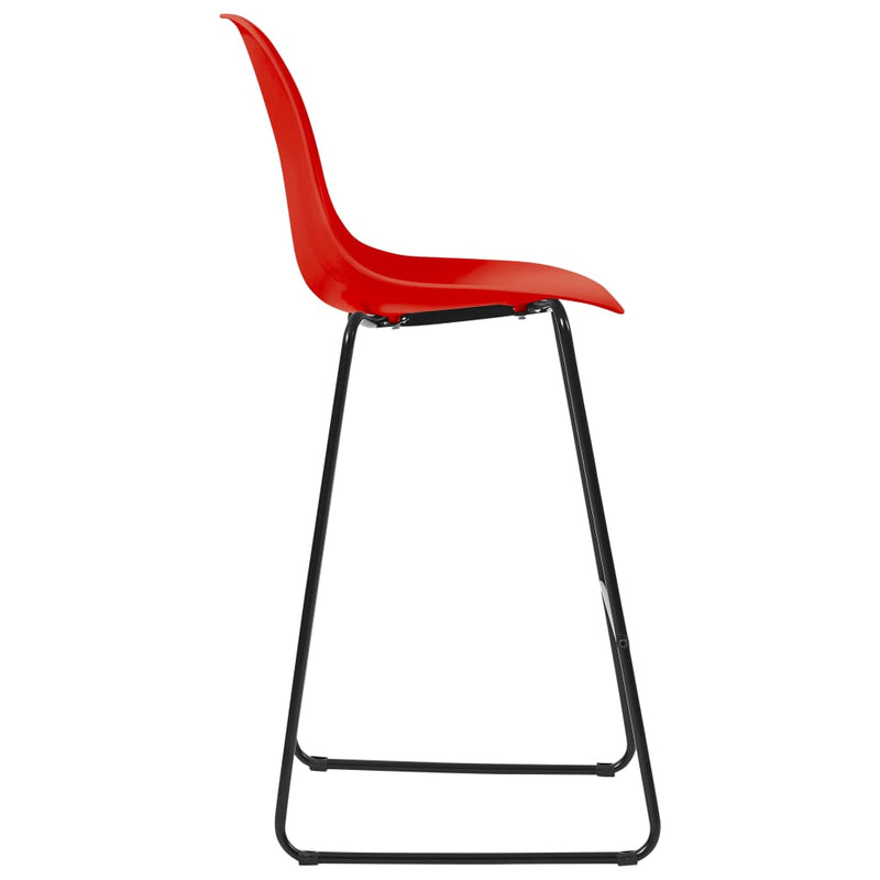 Dealsmate  Bar Chairs 4 pcs Red Plastic