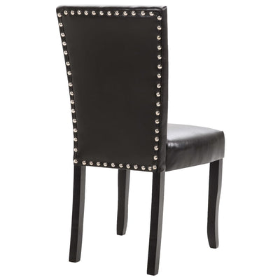 Dealsmate  Dining Chairs 4 pcs Dark Brown Faux Leather