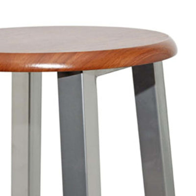 Dealsmate  Bar Stools 4 pcs Silver and Brown MDF