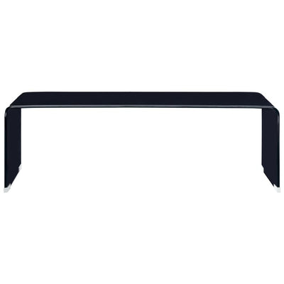 Dealsmate  Coffee Table Black 98x45x31 cm Tempered Glass