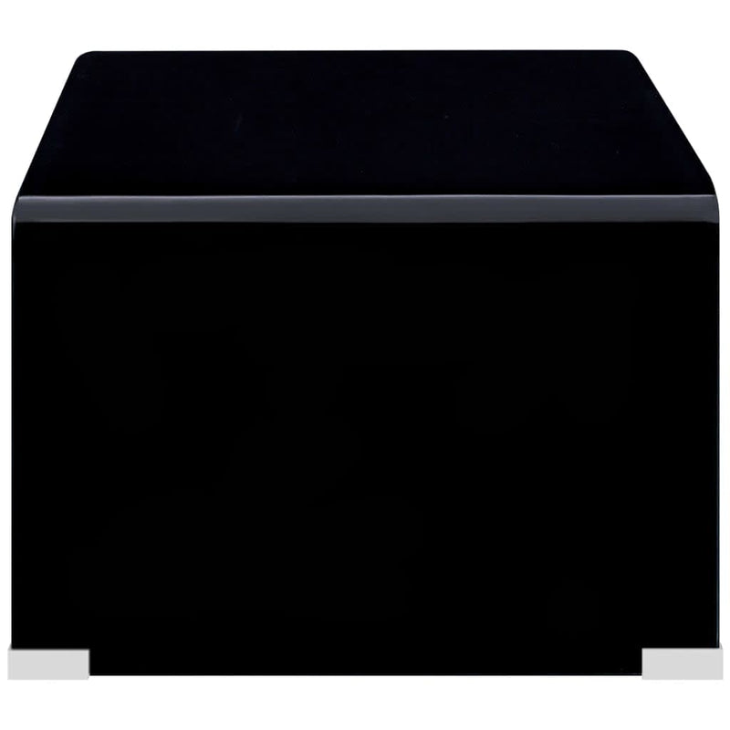 Dealsmate  Coffee Table Black 98x45x31 cm Tempered Glass