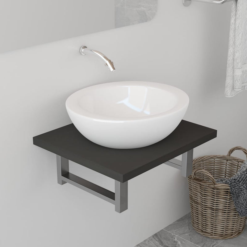 Dealsmate  Bathroom Furniture Grey 40x40x16.3 cm