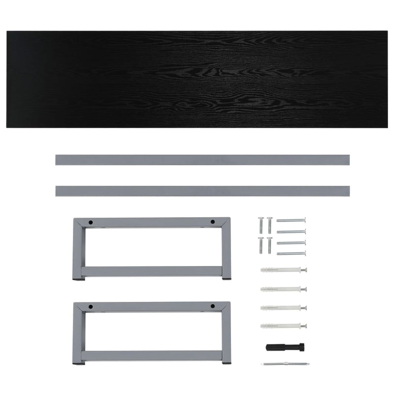 Dealsmate  Bathroom Furniture Black 160x40x16.3 cm