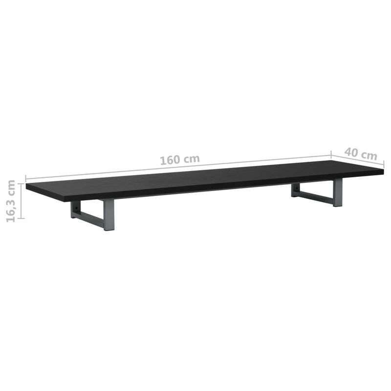 Dealsmate  Bathroom Furniture Black 160x40x16.3 cm