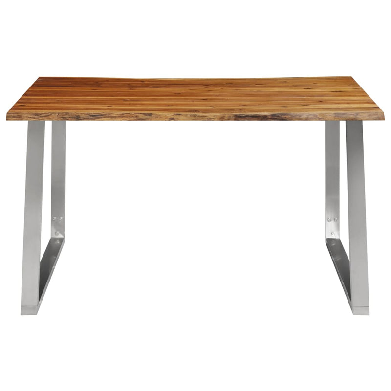 Dealsmate  3 Piece Dining Set Solid Acacia Wood Brown