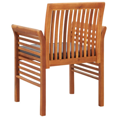 Dealsmate  Garden Dining Chair with Cushion Solid Acacia Wood