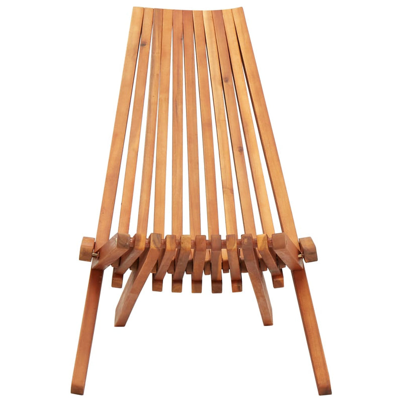 Dealsmate  Folding Outdoor Lounge Chair Solid Acacia Wood