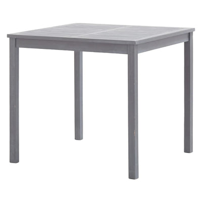 Dealsmate  Garden Table Grey 80x80x74 cm Solid Acacia Wood