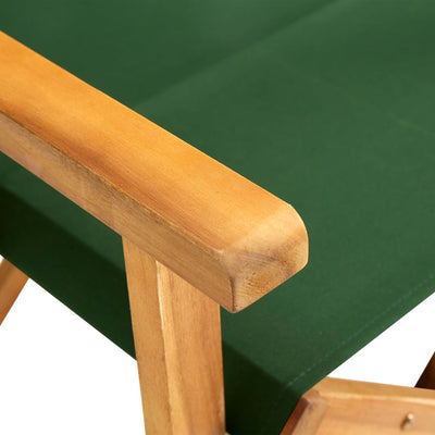 Dealsmate  Director's Chair Solid Acacia Wood Green