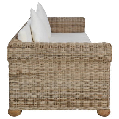Dealsmate  2 Piece Sofa Set with Cushions Natural Rattan