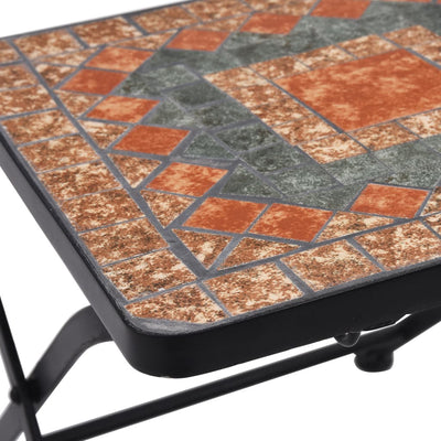 Dealsmate  Mosaic Bistro Chairs 2 pcs Orange/Grey