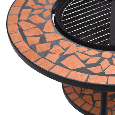 Dealsmate  Mosaic Fire Pit Table Terracotta 68 cm Ceramic