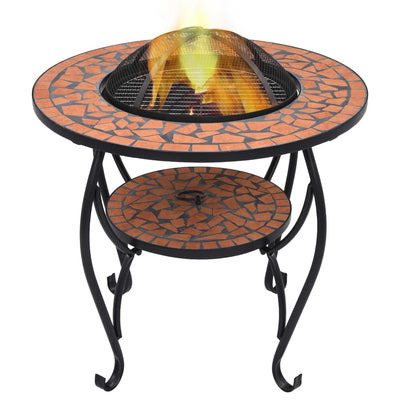 Dealsmate  Mosaic Fire Pit Table Terracotta 68 cm Ceramic