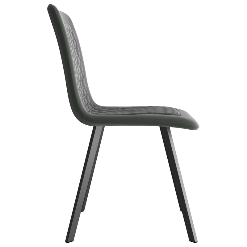 Dealsmate  Dining Chairs 2 pcs Grey Velvet