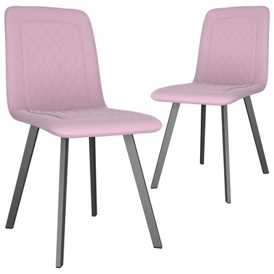 Dealsmate  Dining Chairs 2 pcs Pink Velvet
