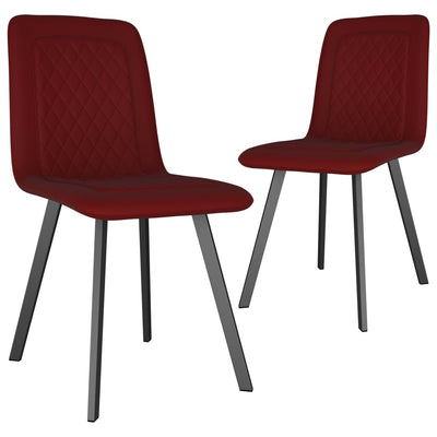 Dealsmate  Dining Chairs 2 pcs Red Velvet