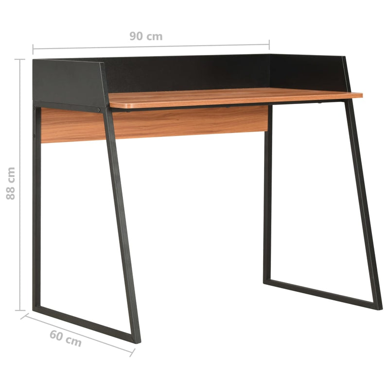 Dealsmate  Desk Black and Brown 90x60x88 cm